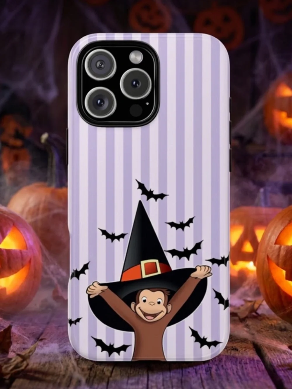 Curious George Halloween Witch Hat Phone Case for iPhone